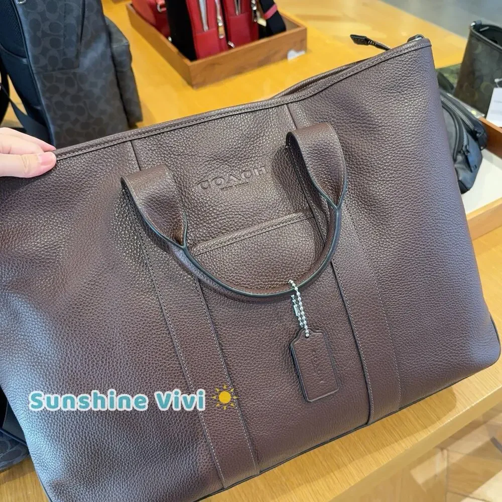 NWT Coach Grayson Tote Bag Silver/Maple CDY23 Leather